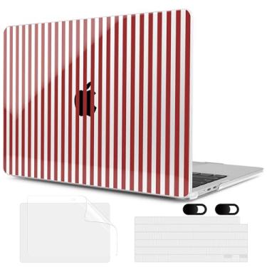 Imagem de MEEgoodo Capa para MacBook Air M4/M3/M2 de 13,6 polegadas 2025 2024 2022, serve para modelos A3240/A3113/A2681, capa rígida para laptop com capa de teclado compatível com MacBook Air de 13 polegadas