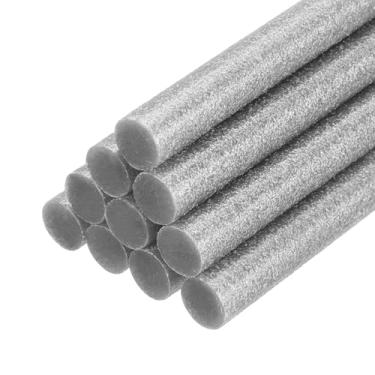 Imagem de PATIKIL Bastões de cola quente para pistola de cola, 10 peças de adesivos coloridos de derretimento a quente para projetos de artesanato DIY, decoração de arte, reparos domésticos, prata (20 cm x 1 cm