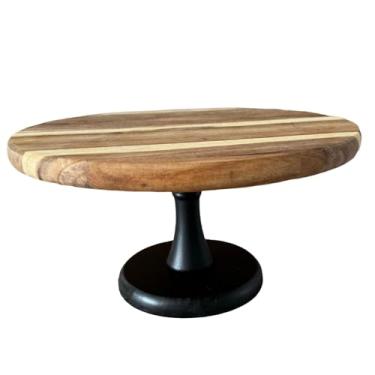 Imagem de Bothyi Suporte para bolo, prato decorativo multiuso para exibição de sobremesas, bandeja para servir biscoitos e massas, suporte para bolo para decoração de, 20cm
