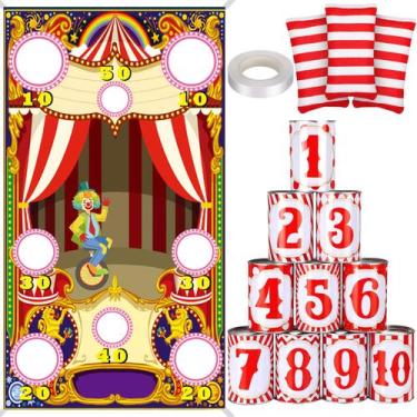 Imagem de Carnival Bean Bag Toss Games PullCrease 14 unidades com banner
