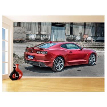 Imagem de Papel De Parede 3D Carro Camaro Chevy Vermelho 3,5M Car51