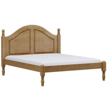Imagem de Cama Casal Queen De Madeira Maciça Provençal Para Colchão 158x198 Zaha