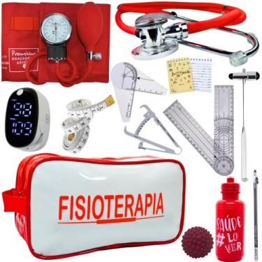 Imagem de Kit Fisioterapia Maleta Goniometro Martelo Buck Completo - Love Saude,