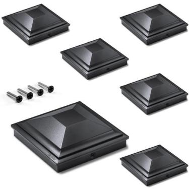 Imagem de Post Caps SideInlar 4x4, preto, ABS, impermeável, pacote com 6 - SIEDi