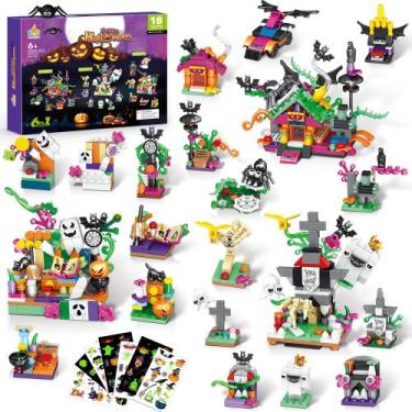 Imagem de Conjunto de construção de Halloween Wisdom Castle 531+ peças 6 em 1