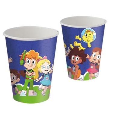 Imagem de Copo Papel 200Ml Gato Galactico - Embalagem com 8 unidades.