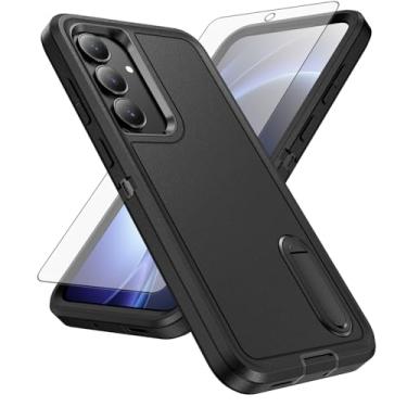 Imagem de Asuwish Capa de celular para Samsung Galaxy S25 FE 5G com protetor de tela, suporte oculto híbrido, resistente, à prova de choque, resistente, protetor resistente S 25 EF S25FE 25S SM-S731B feminino e