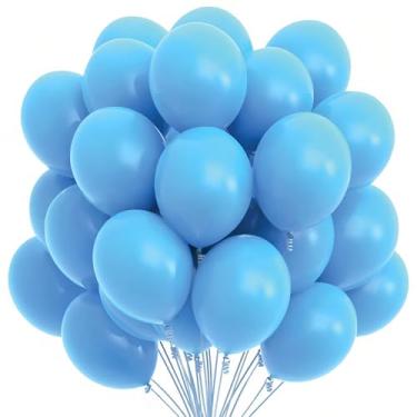 Imagem de Pacote com 20 balões de látex azul claro de 30,5 cm para aniversário, casamento, chá de bebê, formatura, revelação de gênero de noivado, aniversário, Natal, decorações de festas de fim de ano