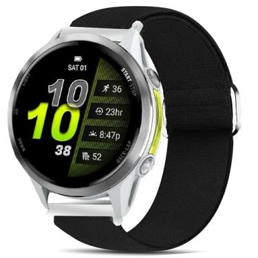 Imagem de Compatível com pulseiras Garmin Forerunner 970, pulseira de reposição ajustável de nylon elástico de liberação rápida, acessórios para homens e mulheres compatíveis com Garmin Forerunner 970 (preto)
