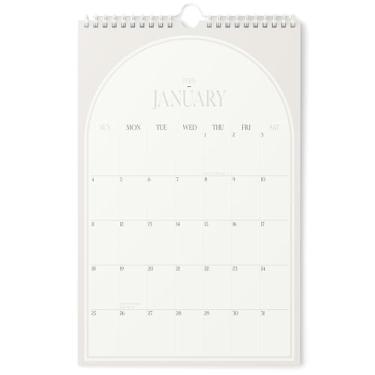 Imagem de Karto Calendário de parede 2026 - vertical 28 x 43 cm de janeiro de 2026 a junho de 2027 - Aumente sua produtividade e planejamento fácil com o calendário mensal estético - Boho Beige 2.0