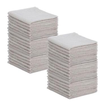 Imagem de Superio Toalhas de algodão felpudas toalhas cinzentas 100% algodão pano de limpeza panos de 40,6 cm lavar roupas para corpo e rosto, toalhas de spa, multiuso (36, 40.6 cm x 40.6 cm)