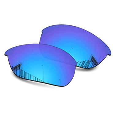 Imagem de Well-aimed Lentes de reposição polarizadas de 1,5 mm para óculos de sol Oakley Half Jacket 2.0 OO9144, antiarranhões, resistente a impactos, Irídio azul polarizado - 1,5 mm, One Size
