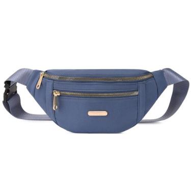 Imagem de Pacote de cintura DAITET Crossbody Blue, cinto ajustável, grande