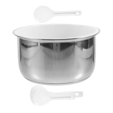 Imagem de 1set Stainless Steel Inner Pot for Rice Cooker Replacement Liner Steaming Basket Fit for Electric Cookers Easy Installation Safe Cooking