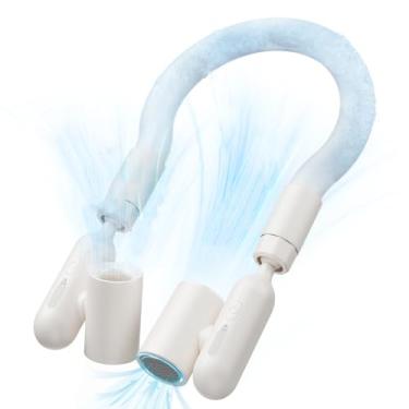Imagem de muriciter Ventilador de resfriamento de pescoço pessoal portátil: ventiladores de pescoço soprando ar frio - resfriador pessoal recarregável por USB com bateria de 6000 mAh para viagens ao ar livre