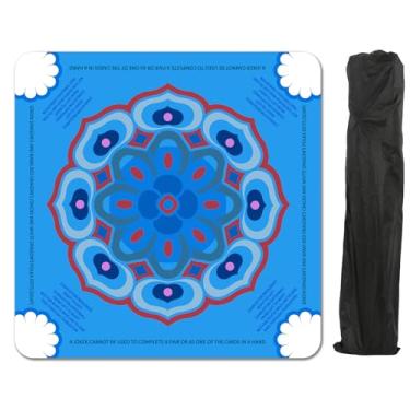 Imagem de Waterproof Surface Mahjong Mat - Non-Slip Noise Reduction Gaming Mat 32.4x32.4 Inch for Mahjong/Poker/Board Games/Card Games/Dominoes (Bluish Violet)