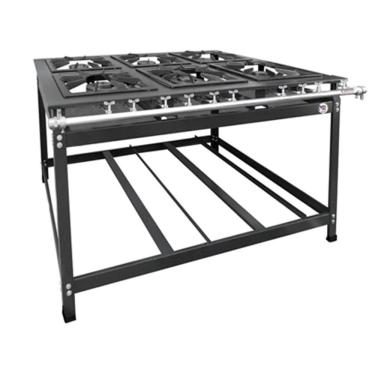 Imagem de Fogão Industrial 6 Bocas 3 Simples Luxo Baixa Pressão Mr Fogões 40x40 P8