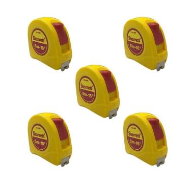 Imagem de Kit 05 Trenas De Bolso 5m Série Kts Starrett Kts34-5me – Precisa, Resistente E Profissional