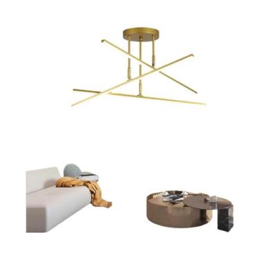 Imagem de Lustre LED De 3 Cores Iluminação Moderna Para Sala De Estar Quarto Hot