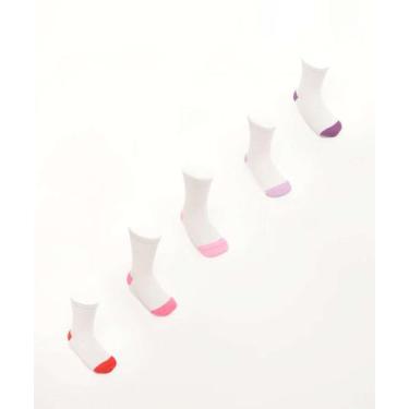 Imagem de Kit 5 Meias Infantil Recorte Marisa-19199, Branco, 19/23