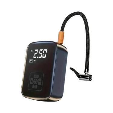 Imagem de Compressor De Ar Elétrico Portátil Sem Fio Para Inflar Pneus De Carro,