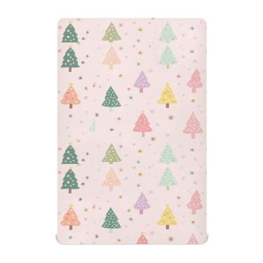 Imagem de CEBUGI Lençol de berço elástico para bebês meninos e meninas, mini lençol com elástico portátil para crianças, material neutro, ultra macio, colchão infantil padrão completo, M