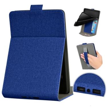 Imagem de Capa Kindle Paperwhite 12ª Geração 2024 7 Polegadas, com Suporte para Mãos e Mesa (Azul Escuro)