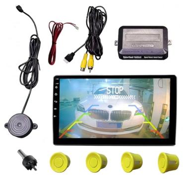 Imagem de SANDETOUN Kit de sensor de estacionamento kit de sensor de reserva sensor reverso para carro 18 opções de cores para sondas ajustável alarme volume profissional sensor de reversa para carro assistente