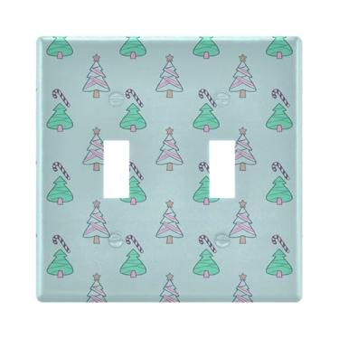 Imagem de Burbuja Capa de placa de parede para interruptor de luz de árvore de Natal, placa decorativa de parede, parafusos incluídos, 2 faixas