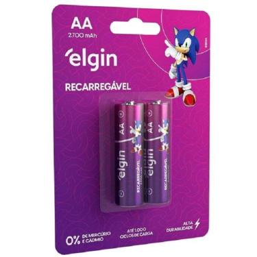 Imagem de Pilha Recarregável Aa 2700Mah Elgin Com 2 Unidades Comum
