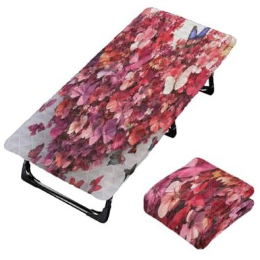 Imagem de Burbuja Lençol de berço de corações dos namorados para crianças, lençol de cochilo acolchoado portátil com faixa elástica para meninas e meninos, lavável na máquina, 63,5 x 127 cm