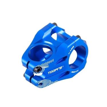 Imagem de BBxunsless Haste Downhill de liga de alumínio de alta resistência CNC ultraleve 142 g oco 35 mm Riser 28,6/31,8 haste de mountain bike (azul)