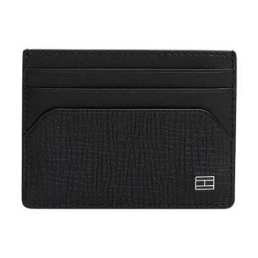 Imagem de Carteira Tommy Hilfiger Flag Cc Holder Couro Cinza Escuro-Masculino