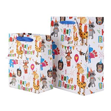 Imagem de SIWOTED 2 PCS Sacos de presente de polpa de madeira ecologicamente corretos, reutilizáveis ​​com fundo espesso, sacos de guloseimas