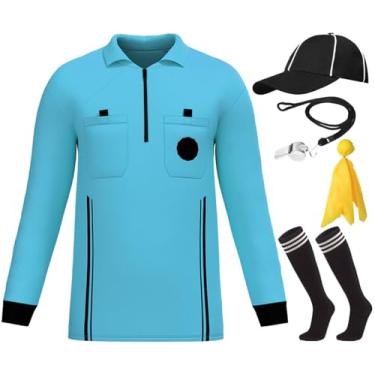 Imagem de REWANGOING Conjunto de meias masculinas com estampa de árbitro para basquete, futebol e futebol