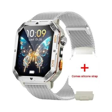 Imagem de Relógio Inteligente Militar AMOLED Com Chamada Bluetooth, Lanterna LED