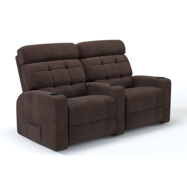 Imagem de Sofá 2 Lugares Reclinável Manual Linha Cinema Em Tecido Bouclé