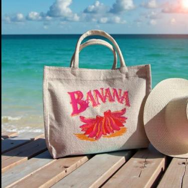 Imagem de Bolsa Verão Sacola de Praia Clube Atoalhada Estampas modernas - NoBran