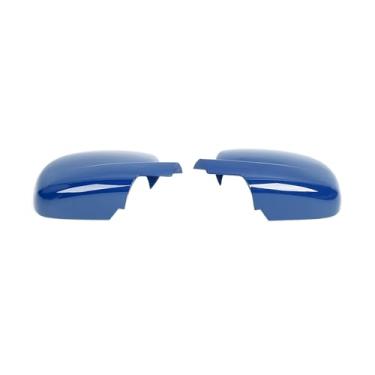 Imagem de RAZPOY Capa de espelho retrovisor lateral compatível com Chevy Silverado & Suburban & Tahoe e GMC-Yukon e GMC-Sierra e Cadillac Escalade 2007-2013, azul
