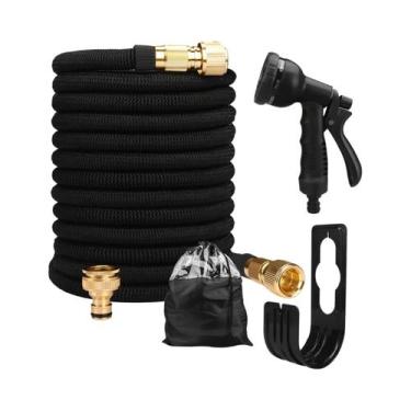 Imagem de Mangueira De Jardim Expansível 25-100FT Com 8 Modos De Pulverização, D