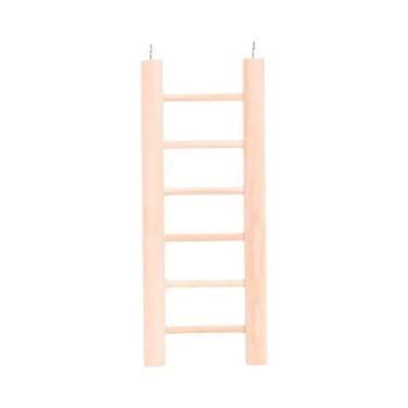 Imagem de Escada De Madeira De 13 Degraus Para Pássaros, Brinquedo Suspenso Para