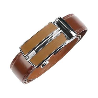 Imagem de Cinto Masculino De Couro Genuíno Com Fivela Automática Ajustável Casua