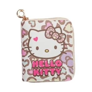 Imagem de Carteira De Moedas Hello Kitty Fofa Para Meninas, Bolsa Dobrável De Co