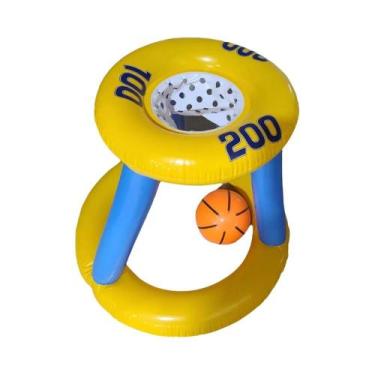 Imagem de Suporte de basquete inflável, jogo de piscina ao ar livre adulto inflá