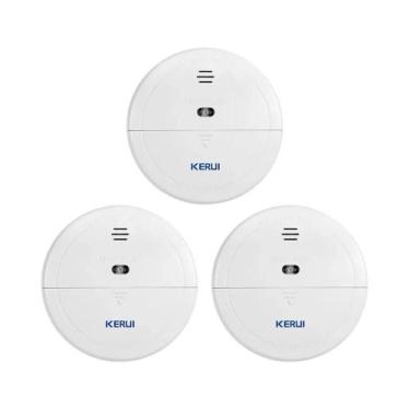Imagem de Sensor De Fumaça Sem Fio 80db KERUI S20 Sistema De Alarme De Proteção 