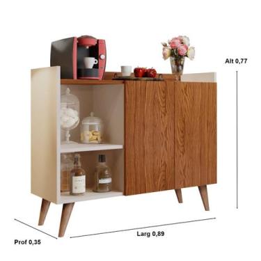 Imagem de Aparador Pés Palito Retrô Galdiano 2 Portas Cores - Comprar Moveis em 