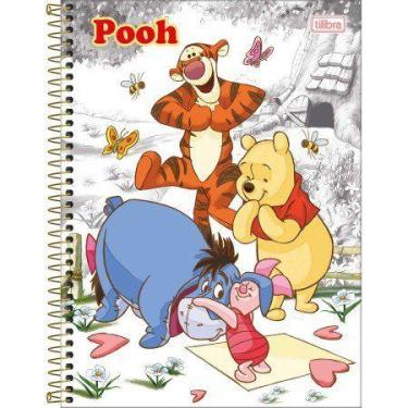 Imagem de Caderno Capa Dura Universitário 1 Matéria Pooh 80 Folhas - Tilibra