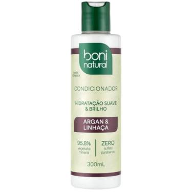 Imagem de CONDICIONADOR OLEO DE ARGAN COM LINHAÇA NUTRE E ALINHA OS FIOS 300 ML - BONI NATURAL
