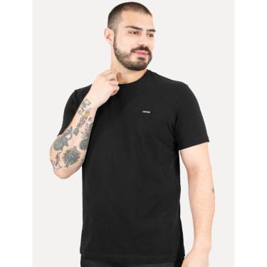 Imagem de Camiseta Calvin Klein Masculina Piquet Orgânico Cotton Preta-Masculino