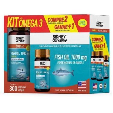 Imagem de Ômega 3 1000Mg Kit Com 300 Capsulas Sidney Oliveira